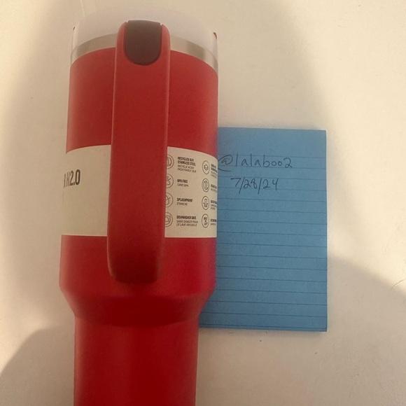 Stanley Lava Red Tumbler Water Cup 40 oz. Quencher H2.0 FlowState NEW - Picture 6 of 7